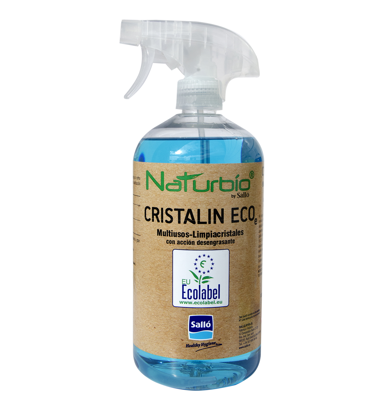Líquido limpiacristales para uso profesional. Cristalin